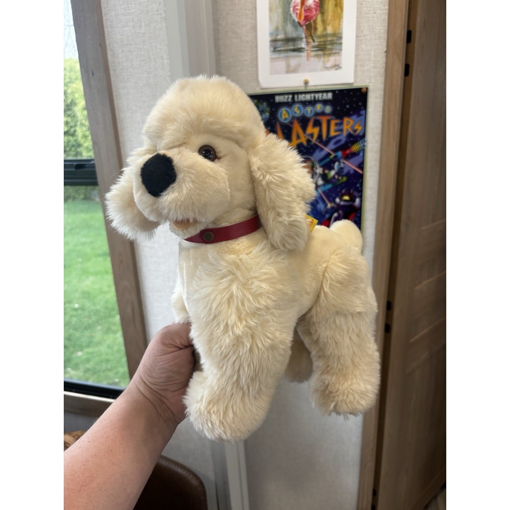 Steiff Stuffed Plush Dog Cosy Toby Cream Poodle 11" 5445/28